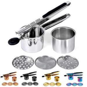 Fruit & Vegetable Tools Heavy Duty Professional Hand Potato Press Manual 3 in 1 Stainless Steel Potato Ricer Masher