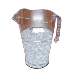 Custom clear Plastic Tea Milk Pitcher Drink Wine Ice Beer Bottle Pitcher Restaurant Water Filter Pitcher