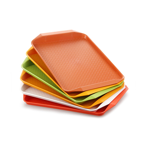 Fast Food Restaurant Non Slip Serving Tray Plastic