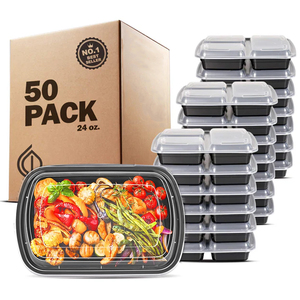 Custom Reusable Take Away Rice Takeout Salad Meal Prep 3 Compartment