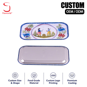 Snack Tray Metal Serving Tray Custom Printed Food Grade