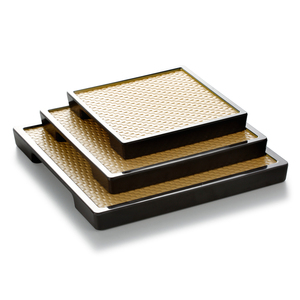 Square Rattan Design Melamine Tray