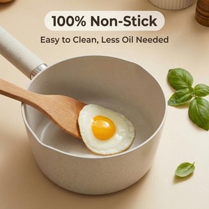 Bakelite Handle Marble Forged Aluminum Saucepan Nonstick Coating