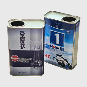 Engine Oil Tin Can 1L 4L Square Metal Container