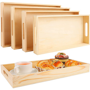 Rectangular Wooden Tea Breakfast Tray