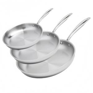 Triply Non Stick Stainless Steel Fry Pan Skillets
