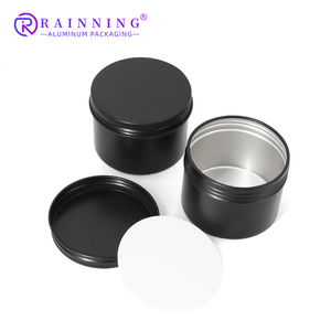 Recyclable 100ml Black Aluminium Tin Canister